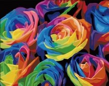 Алмазная мозаика "Радужные розы"