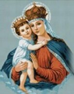 Алмазная мозаика Святая дева с младенцем