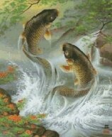 Алмазная мозаика "Рыбки в японском пруду"