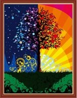 Алмазная мозаика "Радужное дерево"
