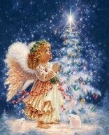 Алмазная мозаика "Рождественский ангел"
