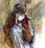 Раскраски по номерам "Девушка и виолончель"