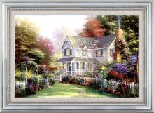 Алмазная мозаика "Загородный дом в летних красках"
