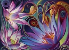Алмазная мозаика "Экзотические цветы"