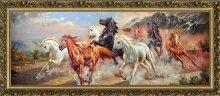 Алмазная мозаика "Бегущие лошади"