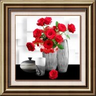 Алмазная мозаика "Букет красных роз"