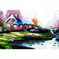 Алмазная мозаика "Дом у ручья"