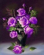 Алмазная мозаика "Фиолетовые розы"