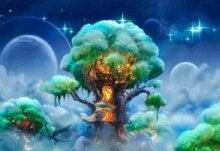 Алмазная мозаика "Волшебное древо"