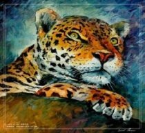 Алмазная мозаика Грозный леопард"