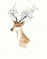 Раскраски по номерам "Весенний олень"
