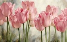 Алмазная мозаика "Розовые тюльпаны"
