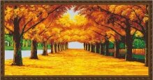 Алмазная мозаика "Золотая осень"
