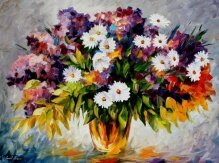 Алмазная мозаика "Цветы из палисадника"