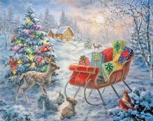 Алмазная мозаика "Рождественские подарки"