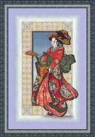 Наборы для вышивания "PANNA" Золотая серия: "Девушка в красном кимоно"