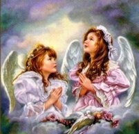 Алмазная мозаика "Молящиеся ангелы"