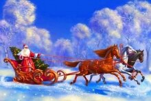 Алмазная мозаика "Дед Мороз"