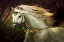 Алмазная мозаика "Белый конь"