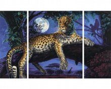 Алмазная мозаика "Гепард на дереве"