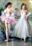 Алмазная мозаика "Две балерины"