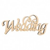 Товары для творчества Интерьерное слово "Wedding" фанера 28.5х13 см