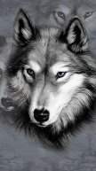 Алмазная мозаика "Взгляд волка"