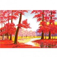 Алмазная мозаика "Осень в красном"