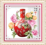 Алмазная мозаика "Красная ваза"