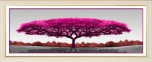Алмазная мозаика "Неоново-розовое дерево"