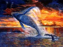 Алмазная мозаика "Счастливый кит"