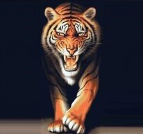 Алмазная мозаика "Ярость тигра"