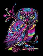 Алмазная мозаика "Разноцветная сова"